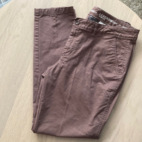 Like New Eddie Bauer Mauvish Brown Legend Wash Chino Pants size 12 - Picture 7 of 9